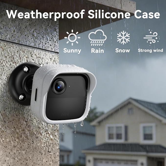 Silicone Case Cover for Blink Outdoor 4/2K+, Weatherproof Silicone Cover Skin Provides Full Camera Protection, for All-New Blink Outdoor 4/2K+ Home Security Camera (6Pack) (White) - Image 5