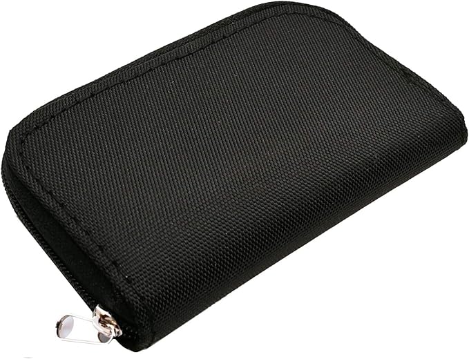 Memory Card Carrying Case - Suitable for Micro SD, Mini SD and 4X CF, Card Holder Bag Wallet for Media Storage Organization (Black) - Image 4