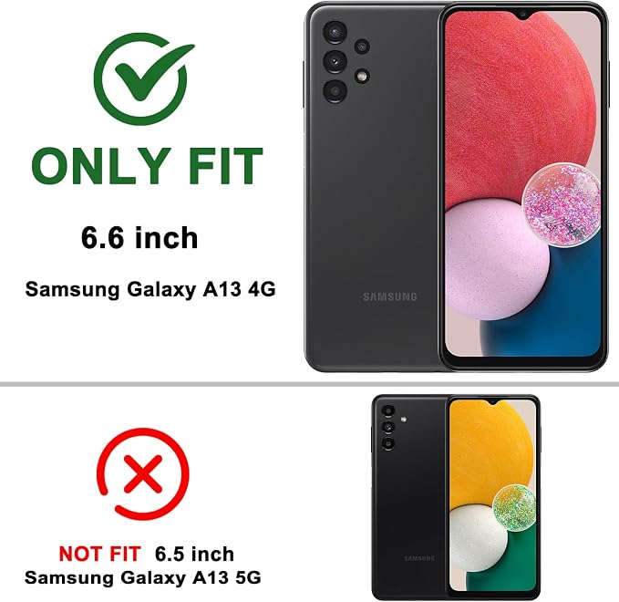 Gritup for Samsung Galaxy A13 4G Case with 2PCS Screen Protector, Build in 360° Rotating Ring Kickstand, Military Grade Protective Cover for A13 4G Phone, Green - Image 2