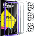 Milomdoi Screen Protector for iPhone 13 Pro,Tempered Glass | 3+3 Pack, 9H+ Hardness, Camera Lens Protector, Military Grade Shatterproof, Easy Installation, No Bubbles, Case Friendly by Milomdoi