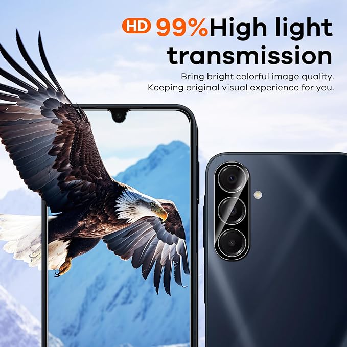 3+3 for Samsung Galaxy A16 5G Privacy Screen Protector Camera Protector | 9H Tempered Glass Cell Phone Protector Camera Lens Protector - Image 7