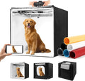 Photo Light Box, Portable 12/16/20/24/32 Photo Studio Light Box, Shooting Tent Kit with 405 Light Beads and 6 Color Backdrops. Lightbox with 3 Stepless Dimming Light Boards for Product Photography by Unknown