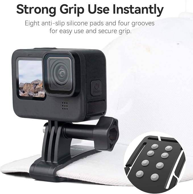 TELESIN Head Strap Mount with Cap Clip, Quick Release Head Belt Mount Compatible with GoPro Max/Hero 13/12/11/10/9/8, Insta360 X5, DJI Osmo Nano Action 5 Pro Action 4 3, AKASO and Most Action Cameras - Image 5