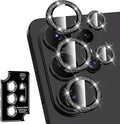 for Samsung Galaxy S26 Ultra Camera Lens Protector, Individual Metal Ring Tempered Glass Lens Cover, [Strong Adsorption] Scratch Resistant Ultra-Thin HD Clear Lens Cover, 1 Set-Black Sparkly by Btscase