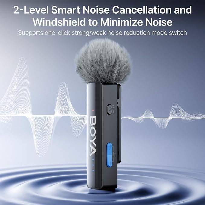 BOYA BOYALINK 2 A2 (2TX+3RX Adapter) Wireless Lavalier Microphone for iPhone Camera Android, Clip on Mic, 48 KHz 24 Bit, 6mm Mic, 1000ft, Noise Cancelling, Mini Lapel Mic USB-C/Lightning/3.5mm TRS - Image 5