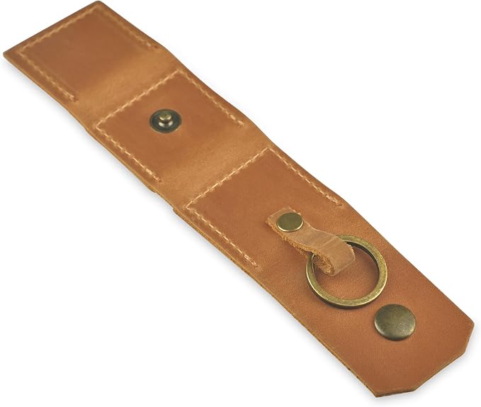 Leather SD Card Holder Keychain, SD Card Case Key Fob, Micro SD Card Holder Organizer, SD Card Storage Case, Memory Card Case Cover, Travel Memory Card Case (Vintage Brown) - Image 7