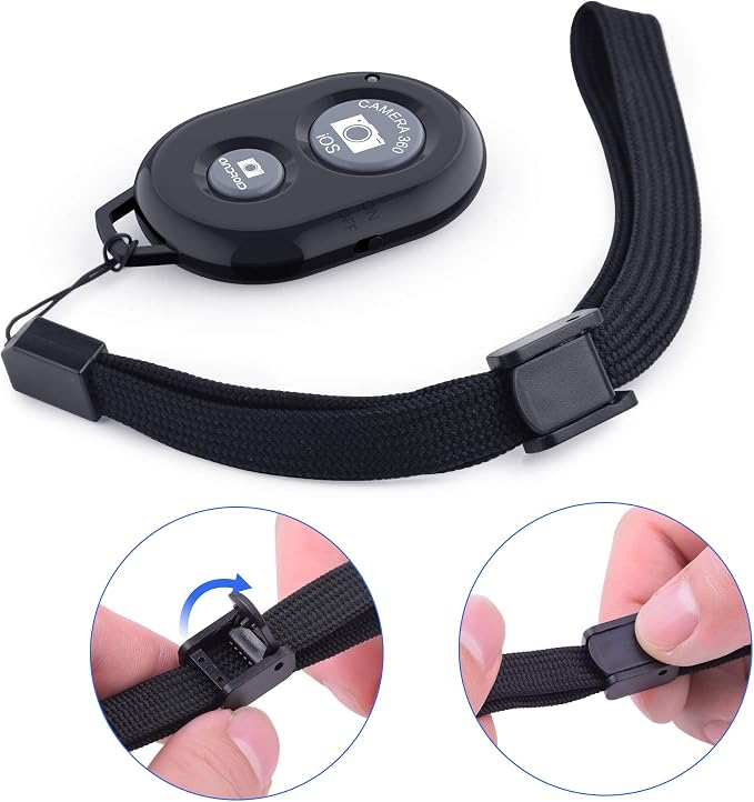 Wireless Camera Remote Shutter for Smartphones (2 Pack), zttopo Wireless Phone Camera Remote Control Compatible with iPhone/Android Cell Phone - Create Amazing Photos and Selfies, Wrist Strap Included - Image 5