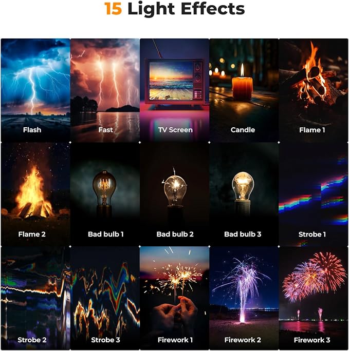 K&F CONCEPT Bi-Color LED Video Light, 2000mAh, 2500K-9900K, CRI 96+, Black | Rechargeable Portable Camera Lights, 15 Light Effects Photography Lighting for Vlogging/Selfie/Content Creator L01 - Image 5