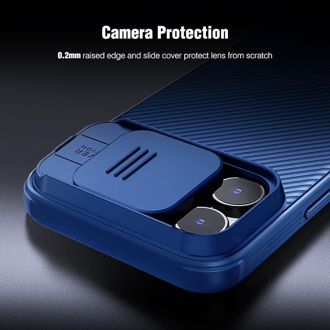 Nillkin for iPhone 16 Pro Max Case with Slide Camera Cover, [Full Camera Protection][Anti-Scratch] Military-Grade Protection, Anti-Fingerprint, Slim Phone Case for iPhone 16 Pro Max 6.9'' Blue - Image 2