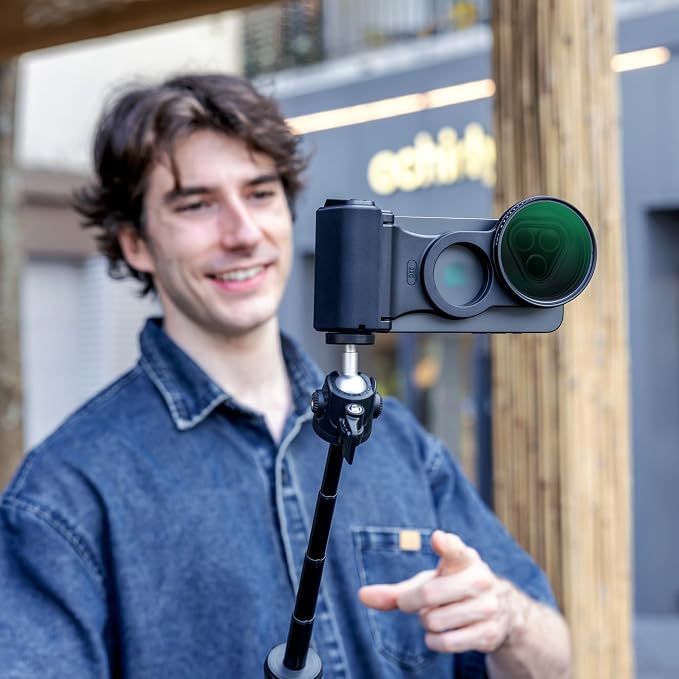 JJC 67mm iPhone Variable ND2-128 Filter with Magnetic Camera Grip Kit | Compatible with iPhone Air 17 16 15 14 Pro Series, Remote Control, 1/4" Tripod Screw, For Vlogging Mobile Filmmaking - Image 7