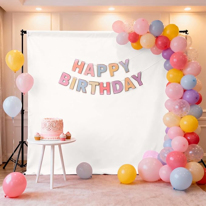 Ivory Photography Backdrop for Photoshoot, Fabric 8x10ft | Polyester Studio Photo Backgrounds, Non Reflective, Easy to Hang, for Portrait Shoot, Product, Party Decor, Video Creation - Image 3