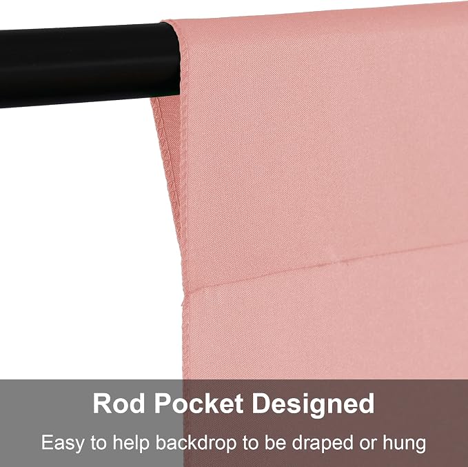Joccun 8X10FT Dusty Pink Backdrop Background for Photography, Polyester Backdrop Curtain Background Screen for Photography,Photoshoot,Video Recording,Studio(8X10ft, Dusty Pink) - Image 5