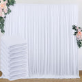 40 ft x 10 ft Wrinkle Free White Backdrop Curtain for Wedding Parties, Polyester Photo Backdrop Drapes for Baby Shower Birthday Party Backdrop Stand, Bulk Thick Background Curtains, 5x10FT 8 Panels by Outpain