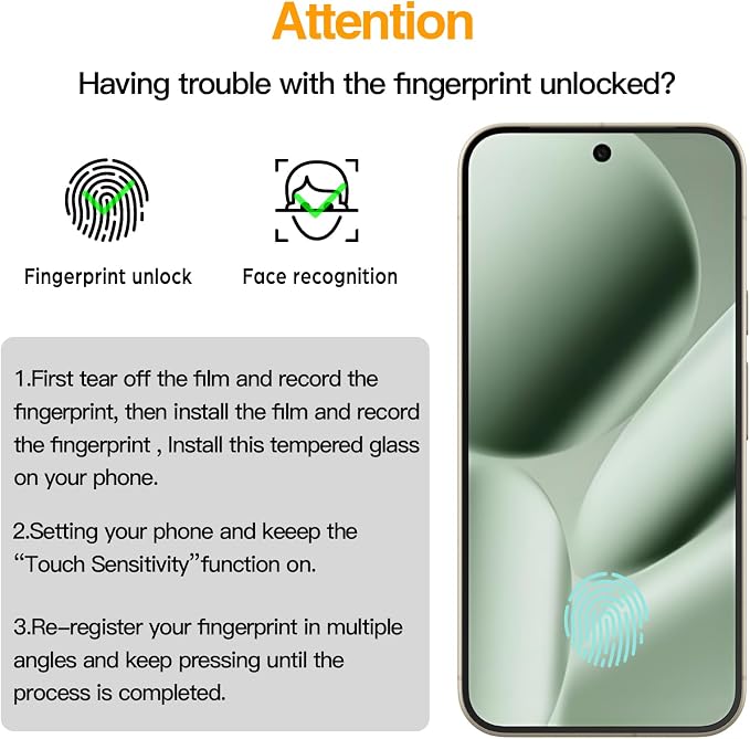 3 Pack Glass Screen Protector for Google Pixel 10 Pro XL[6.8 inch] + 3 Pack Pixel 10 Pro XL Camera Lens Tempered Glass Protector . 9H Hardness.Support Fingerprint Unlock.With alignment tools.Easy Installation - Image 3
