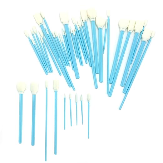 Lint-Free Foam Swab Sticks (9 Types 33 Pcs), Foam Tip Cleaning Swab Kit for Optical Instruments, Camera Lenses, Electronic Equipment, Car Detailing, Inkjet Printer Print Heads by Unknown
