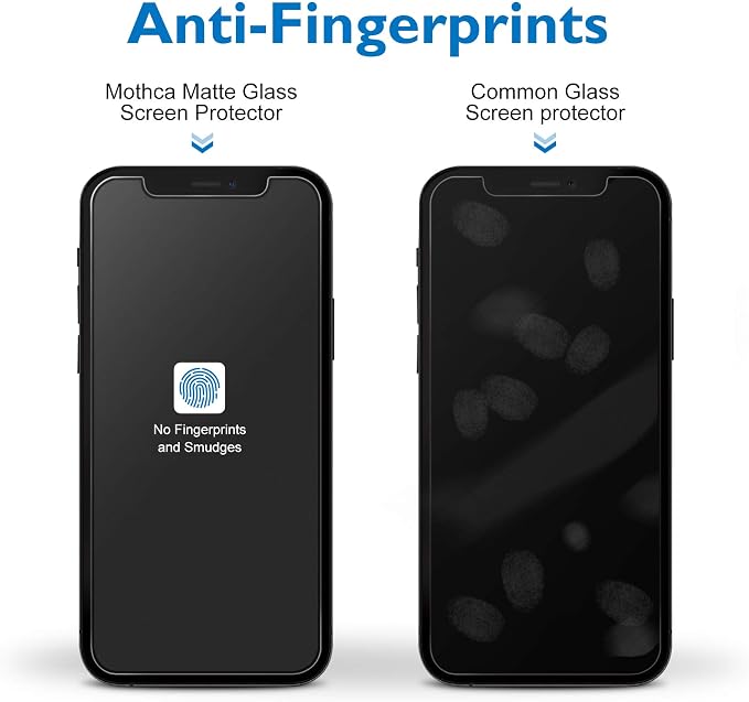 Mothca 2 Pack Matte Glass Screen Protector for iPhone 12 Pro/12 Anti-Glare & Anti-Fingerprint Tempered Glass Clear Film Case Friendly Bubble Free for iPhone 12/12 Pro 6.1-inch (2020)-Smooth as Silk - Image 4