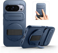 SURITCH for Google Pixel 10 Pro XL Case with 360° Rotatable Hand Strap Phone Grip Holder & Invisible Kickstand & Slide Camera Cover, Protective Cover for Pixel 10 Pro XL -Dark Blue by SURITCH