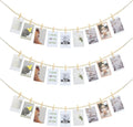 KLOGTSIND Hanging Photo Display, 3PCS Boho Wood Bead Garland Wall Decor | Photo Banner with 9 Wooden Clips for Bedroom, Living Room, Office, Dorm Decor, Pictures Postcards Holder Teen Girl Gifts by KLOGTSINDDirect