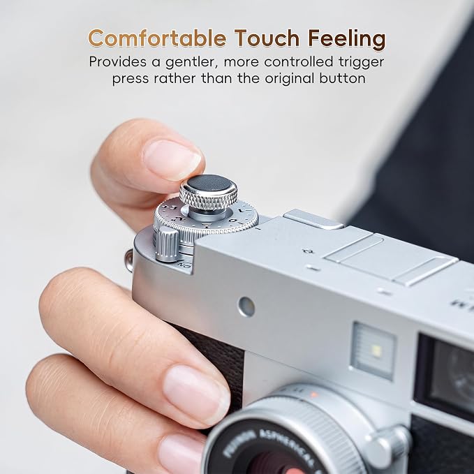 JJC Camera Soft Shutter Release Button for Fuji Fujifilm Leica Nikon Sony | Shutter Button for Fujifilm X100VI X-T50 X-T30 III II X-T5 X-E5 X-M5 X Half Leica Q3 M10 M9 Nikon Zf Df F3 Sony RX10 IV - Image 4