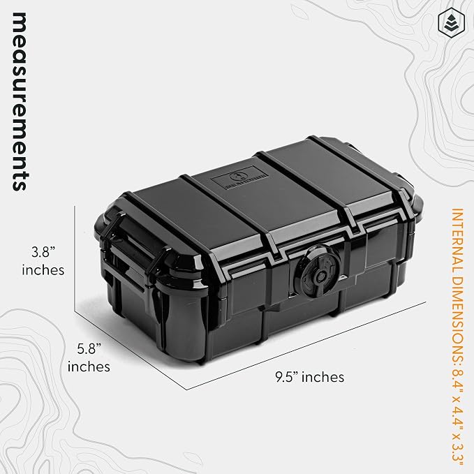 Evergreen Dry Box Tech Organizer – For Camera, Cables, Hard Drives, Memory Cards, Keys, Compatible with GoPro, Airtags (Large, Rubber Boot, Clear) - Image 6