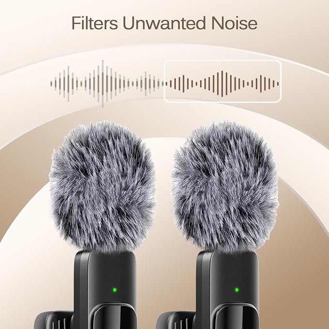 Professional Wireless Lavalier Lapel Microphone for iPhone, iPad, Mini Video Recording Mic for Interview Video Podcast Vlog YouTube & Livestream, Noise Reduction, Plug & Play (3-IN-1 All Devices) - Image 4