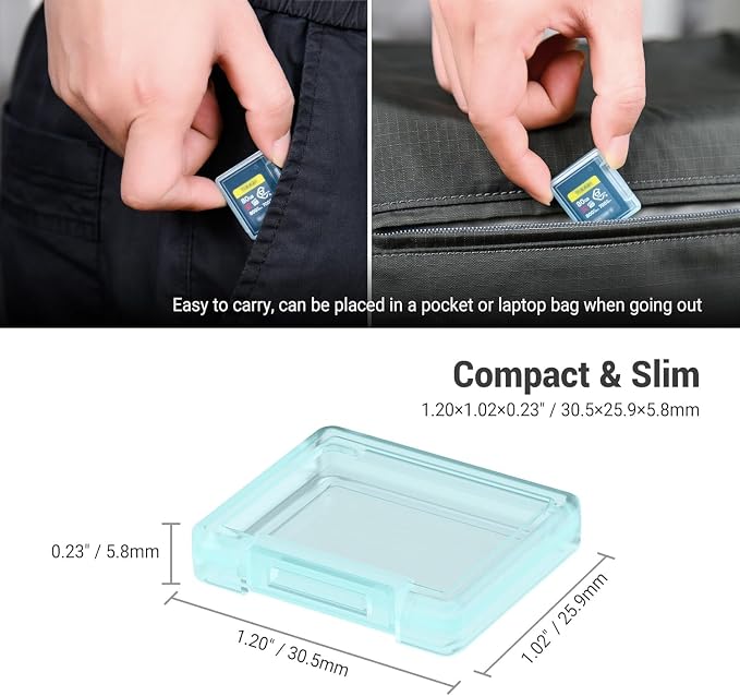 6 Pcs CFexpress Type-A Card Holders Storage Cases with Label Stickers | 6Pcs independent cases, specially for CFexpress Type-A cards, dustproof anti-scratch protection, adhesive Label - Image 3