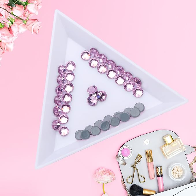 Jollin Hotfix Rhinestones Flatback Crystal Gems 7.2mm SS34, Pink | 288pcs Hot Fix Crystals Glass Rhinestones for Bedazzling, Crafting, Clothes, Shoes & Accessories DIY Decoration - Image 2