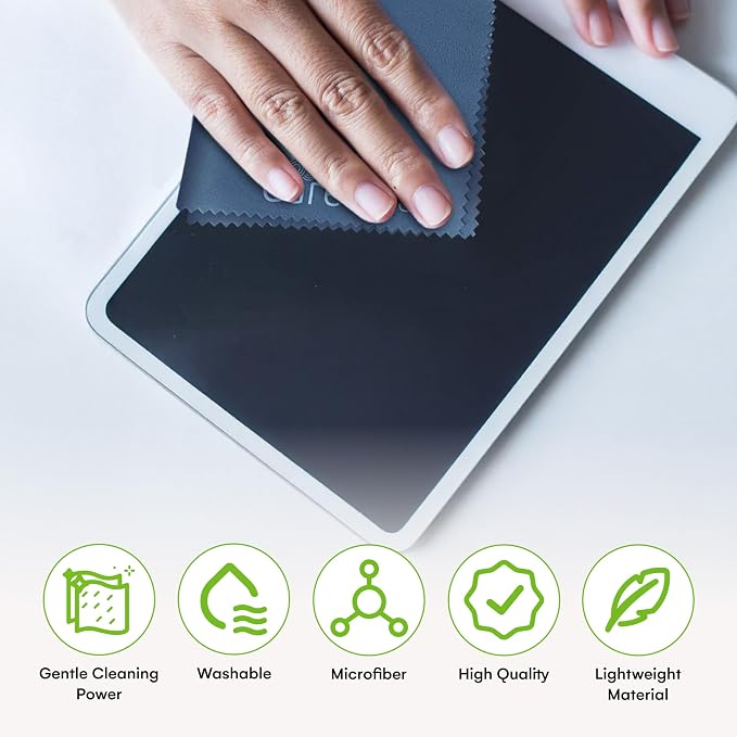 Care Touch Eyeglass Cleaning Cloth - 12 Pack of Microfiber Cleaning Cloth for Glasses, Lenses, Phones and Screens - Large, Lint-Free, Reusable and Scratch-Free - 6 x 7 Inches - Navy - Image 5