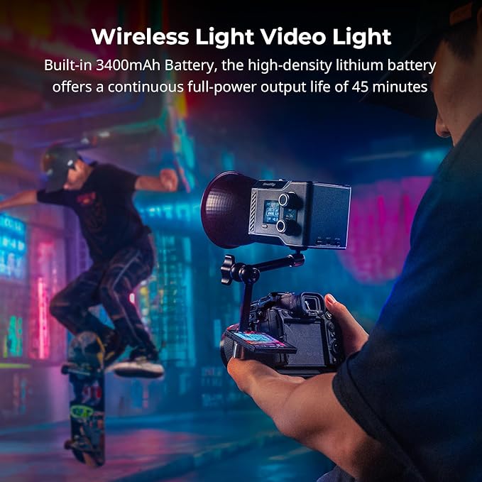 SmallRig RC 60C RGB LED Video Light, Portable Continuous Output Lighting | APP Control, 2500K-10000K, 3400mAh Battery, 45min Runtime, for Photography/Video/Studio, Lite Edition - Image 2