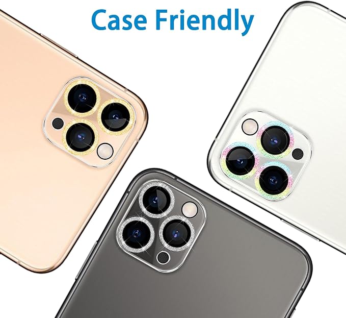 3 Pack Dengduoduo Tempered Glass Camera Lens Protector for iPhone 11 Pro 5.8" & iPhone 11 Pro Max 6.5", Bling Sparkle, Ultra HD, 9H Hardness, Anti-Scratch, Case Friendly, Easy to Install [No Affect on Night Shots] - Image 7