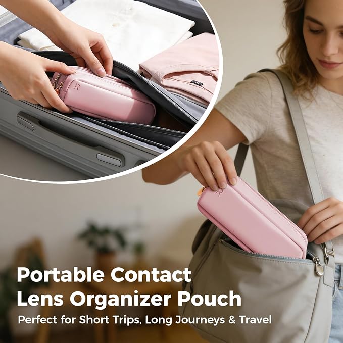 Daily Contact Lens Organizer Case – Waterproof Contact Lens Case for Travel or Home, Portable Contact Case with Clearly Labeled R & L for Disposable Lenses, Holds Up to 60 Disposable Lenses - Image 7