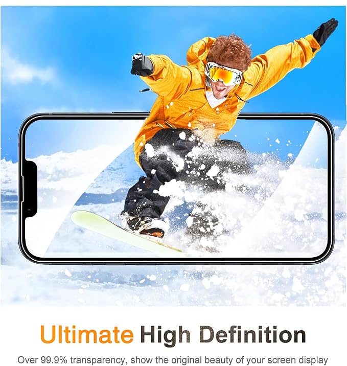 Wiaocit Tempered Glass Screen Protector for iPhone 14 Plus | 3+3 Pack, 9H Hardness, Camera Lens Protector, Installation Frame, Bubble Free, Case Friendly - Image 7