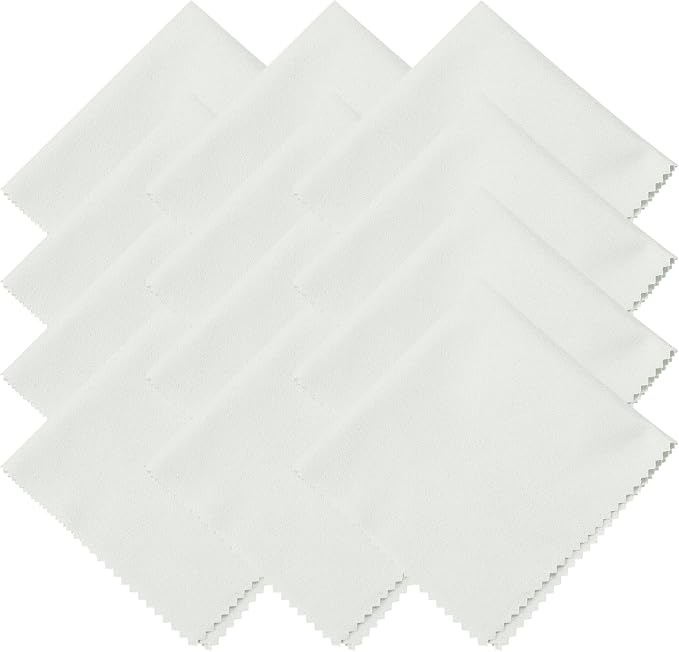 uxcell 12 Pcs Microfiber Cleaning Cloth for Glasses, 11.8 x 11.8 Inch Eyeglass Cleaning Cloth, Glasses Cleaner Wipes for Electronics Lenses Screens Cameras Cell Phones, Gray by uxcell
