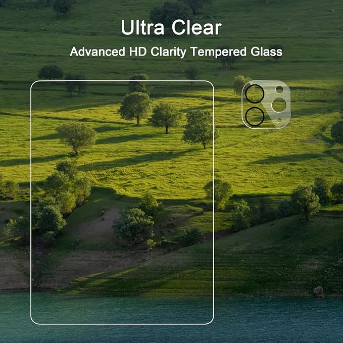 Ailun Screen Protector+Camera Lens Protector for iPad Pro 12.9, 2+2 Pack | 2022 6th & 2021 5th 2020 4th Generation, Tempered Glass, Anti-Scratch, Case Friendly, Compatible with Face ID Apple Pencil - Image 4