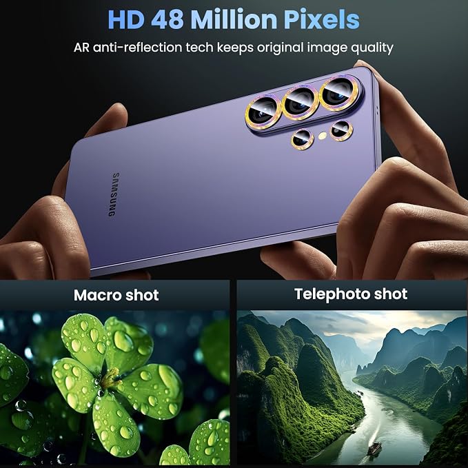 Uyiton for Samsung Galaxy S26 Ultra Camera Lens Protector, Unique Design | Case-Friendly, Ultra-Thin, Military-Grade Sapphire Glass with Aluminum Metal Rear Camera Screen Cover, Glitter Colorful - Image 2