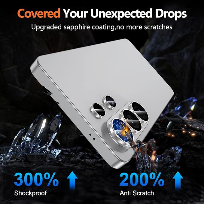 for Samsung Galaxy S26 Ultra Camera Lens Protector, Individual Metal Ring Tempered Glass Lens Cover, [Strong Adsorption] Scratch Resistant Ultra-Thin HD Clear Lens Cover, Titanium Gray Ring - Image 5
