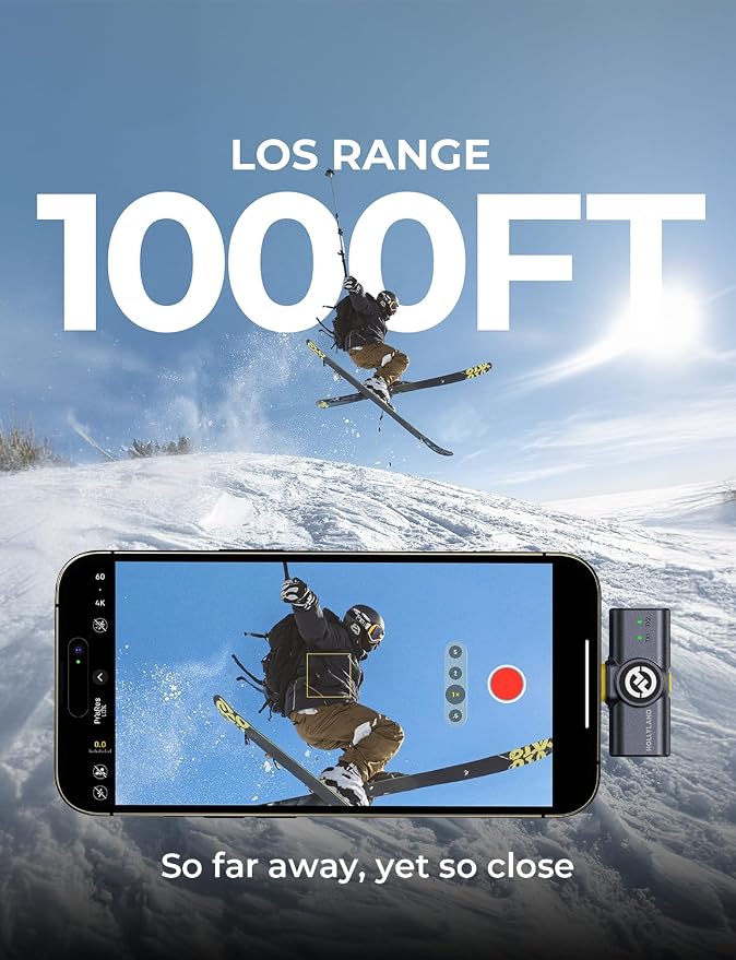 Hollyland Lark M2 Wireless Microphone for iPhone14 & Below, Mini Magnetic Microphone, 300m Range, Hi-Fi Audio, Noise Cancelling, 30h Use, Video Recording (2TX + Lightning RX + Charging Case) | Video Recording (2TX+Lightning RX+Charging Case), Receiver ... - Image 8