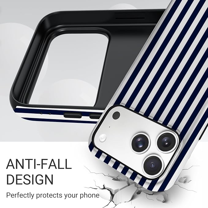 TPU Phone Case for iPhone 17 Pro Max, MagSafe Wireless Charging Compatible, Shockproof Slim Fit Protective Cover with Anti-Yellowing & Raised Camera Protection (Stripes 3, iPhone 17 Pro Max(6.9")) - Image 5