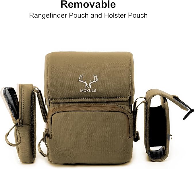 MOXULE Binocular Harness Chest Pack: Bino Case with Rangefinder Pocket | Silent magnetic lid, one-handed access, removable pouches, rain cover, MOLLE webbing for hunting hiking bird watching - Image 2