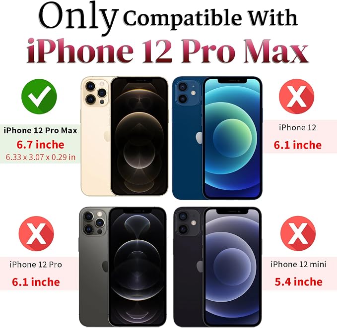 HNHYGETE for iPhone 12 Pro Max Case with Screen Protector: [Military Grade 20ft. Drop Tested] Slide Camera Cover Ring Shockproof Protective Phone Case for - iPhone 12 Pro Max (Dark Green) - Image 2