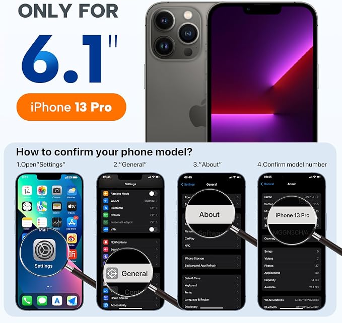 Miracase Magnetic for iPhone 15 Pro Case, Silicone, Soft Microfiber Lining - Image 8