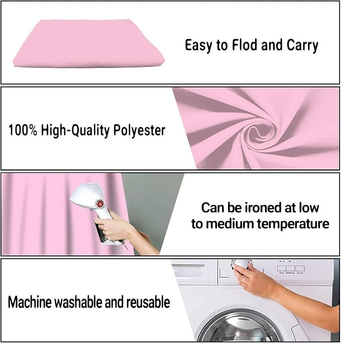 Pink Photography Backdrop for Photoshoot, Fabric 8x10ft | Polyester Studio Photo Backgrounds, Non Reflective, Easy to Hang, for Portrait Shoot, Product, Party Decor, Video Creation - Image 7