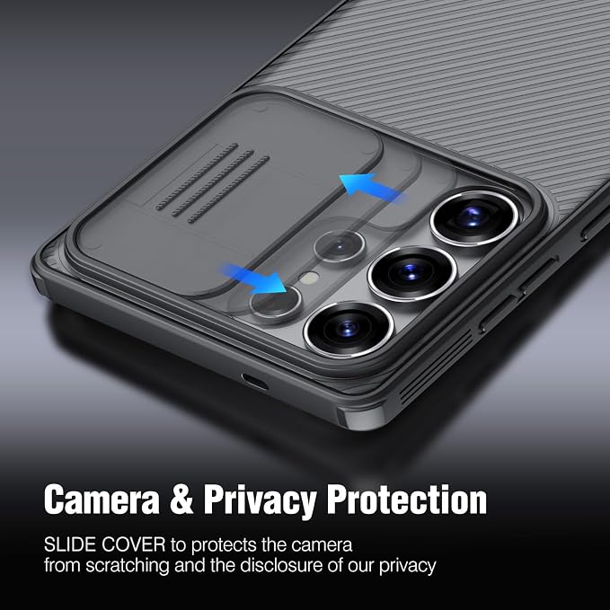 Nillkin for Samsung Galaxy S26 Plus Case with Camera Cover, [Lens Protection] Mil-Grade Shockproof Protective Bumper Hard Cover Slim Phone Case for Galaxy S26 Plus Cases Clear Black - Image 2