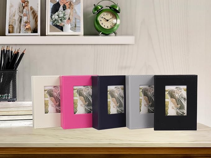 RECUTMS Photo Album 4x6 52 Photos Leather Small Albums for Wedding Beige | White Page, 52 Vertical Pockets, Family Baby Vacation Pictures Book with Front Window, Small Capacity, Portable, Travel Gifts - Image 7