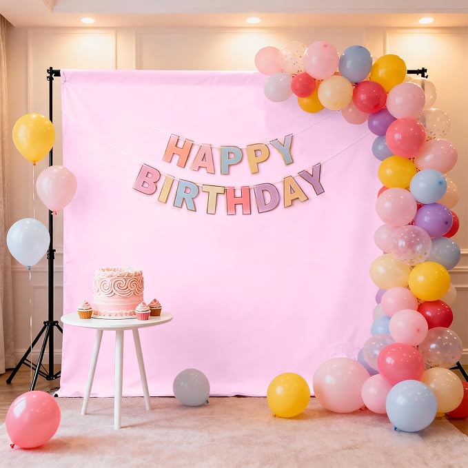 Pink Photography Backdrop for Photoshoot, Fabric 8x10ft | Polyester Studio Photo Backgrounds, Non Reflective, Easy to Hang, for Portrait Shoot, Product, Party Decor, Video Creation - Image 3