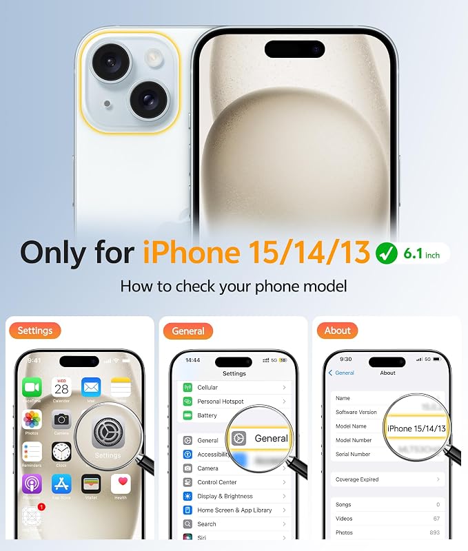 FNTCASE for iPhone 15/14/13 Case, Fit for Magsafe, Glass Screen Protector | Translucent Matte, Magnetic Phone Cases, 14FT Military Grade Drop Protection, Slim Shockproof Protective Cover, Off White - Image 2