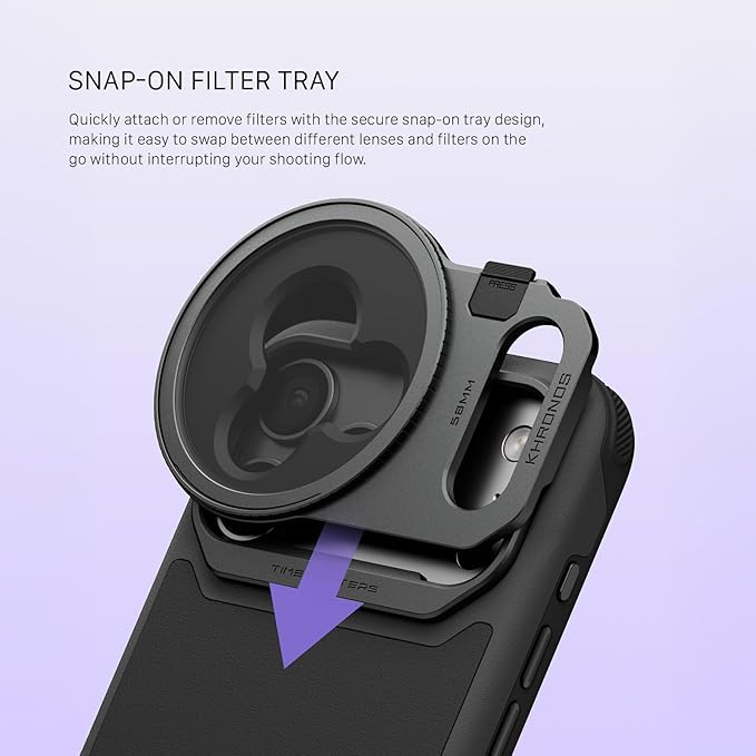 Tilta Khronos Lite Creator Kit | Compatible with iPhone 17 Pro | Professional Camera Rig for Phone Filmmaking | Bluetooth Handle, ND & Polarizer Filter Set - Light Gray | Bluetooth control handle with VND and polarizer filters for filmmaking, content c... - Image 5