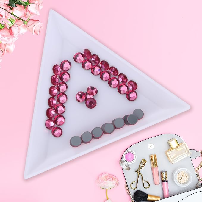 Jollin Hotfix Rhinestones Flatback Crystal Gems 2mm SS6, Rose | 2880pcs Hot Fix Crystals Glass Rhinestones for Bedazzling, Crafting, Clothes, Shoes & Accessories DIY Decoration - Image 3