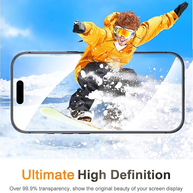 Wiaocit 3 Pack Tempered Glass Screen Protector for iPhone 17 Pro | 9H Hardness, Installation Frame, Bubble Free, Case Friendly - Image 6