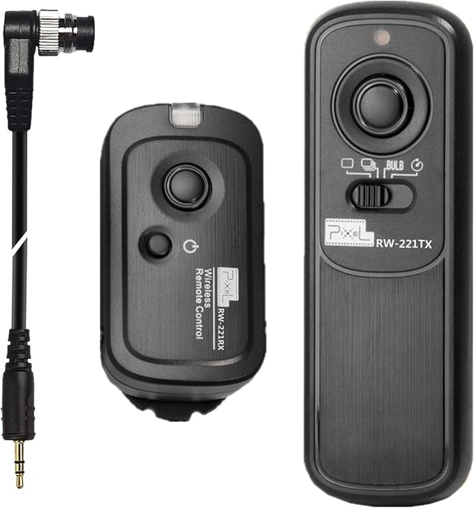 Pixel Camera Remote Shutter Release RW-DC0 for Nikon Wireless 2.4GHz 262ft | For Nikon Z8 Z9 D3 D4 D5 D800 D850 D800E D810A D810 D700 D500 D300 D300s D200 F100 F90 F90X F6 F5 D1X D2H MC-30A MC-36A by Pixel